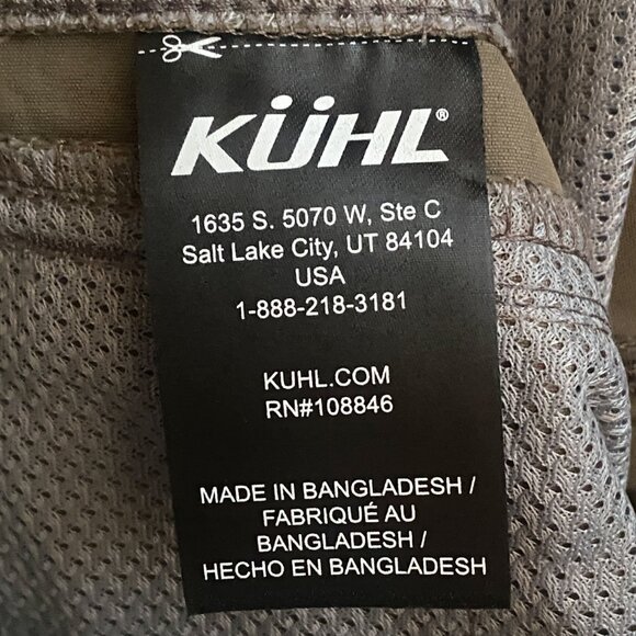 KUHL Renegade Convertible Cargo 30x34 Full Fit Softshell Quick Dry Khaki NWT - Picture 13 of 16